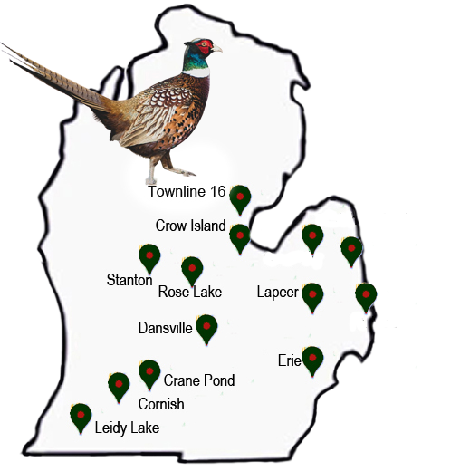 Michigan pheasant release sites map